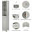 Tall Freestanding Bathroom Cabinet In Grey - Construction With Drawer And Adjustable Shelf For Daily Storage