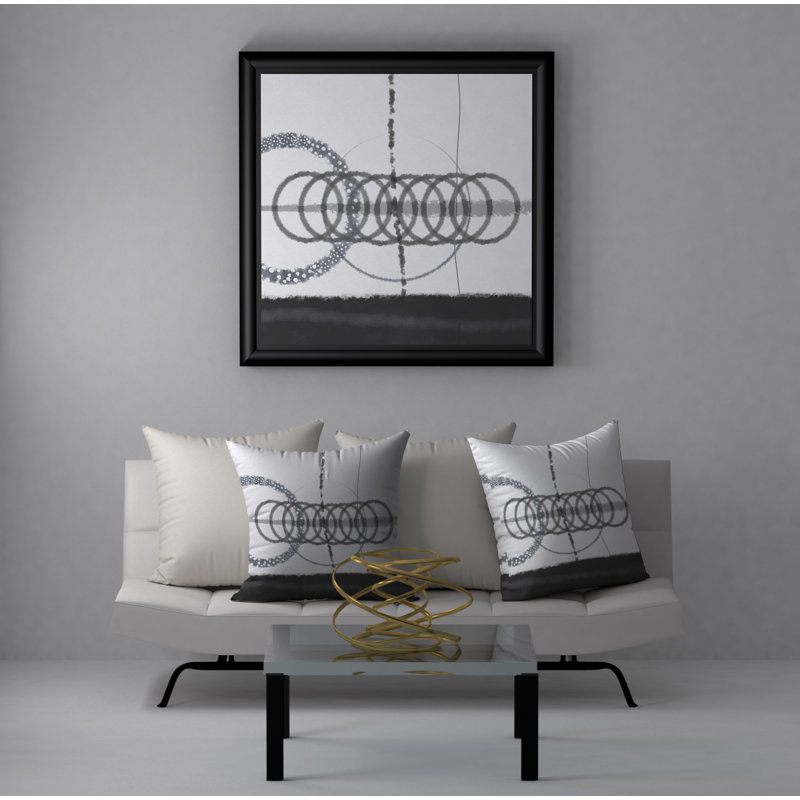 Abstract Reversible Throw Pillow, 20" x 20"