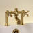 Deck Mount Tub Faucet with Cross Handles (P0802)-137930784