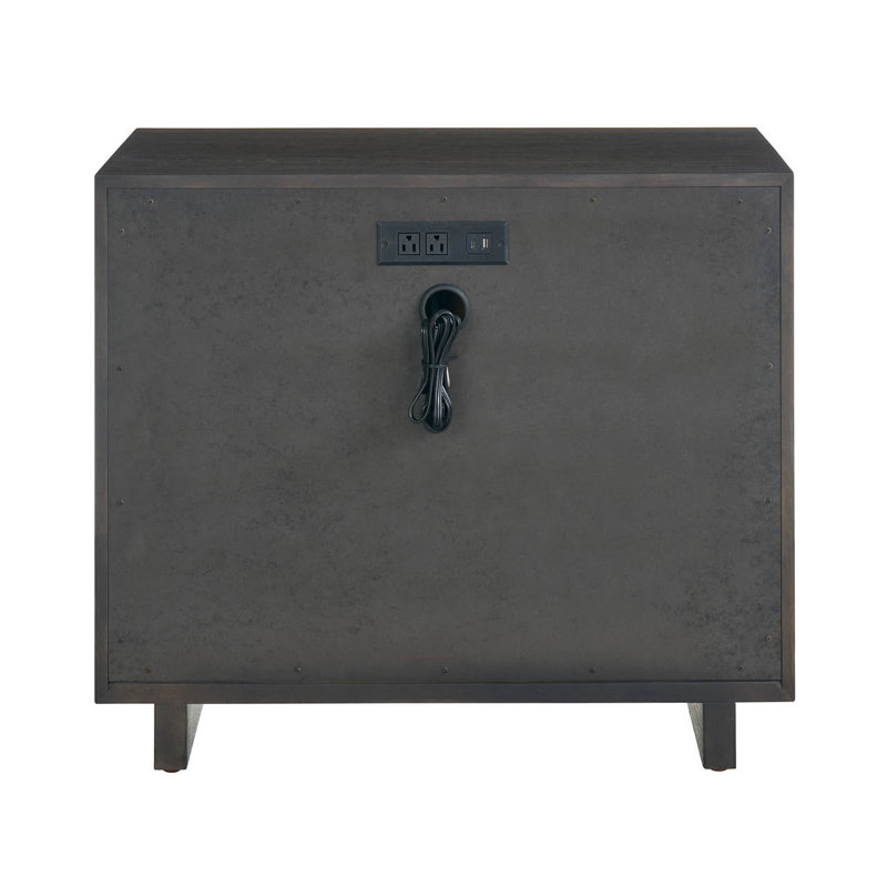 Modern 3 - Drawer Nightstand, Brown