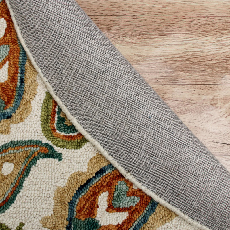 Tapis cachemire rond 7 pi, Round 7'
