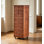 Armoire à bijoux en bois d'hévéa de style Mid-Century avec roulettes pour un usage domestique