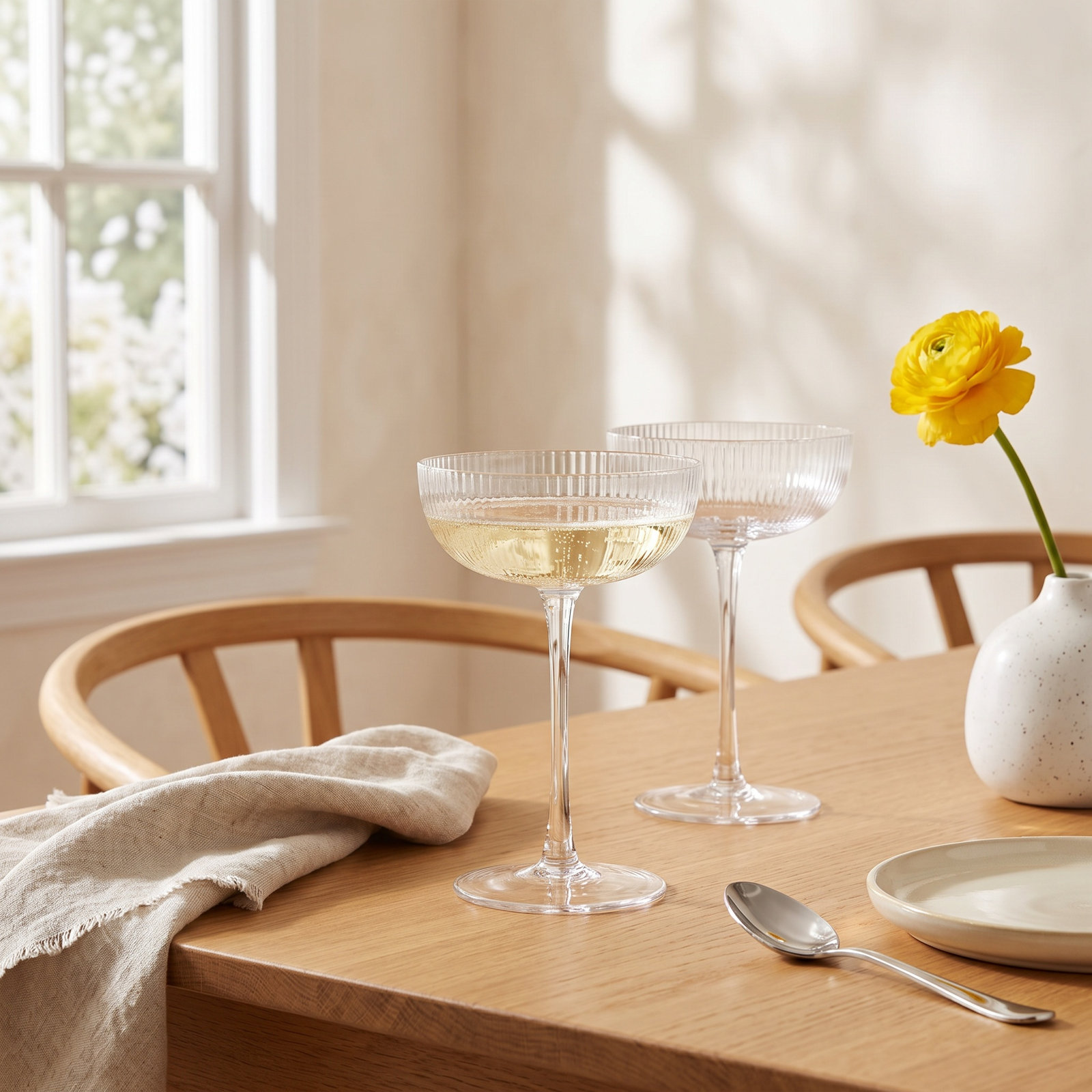 Kalina Ribbed Martini Glass