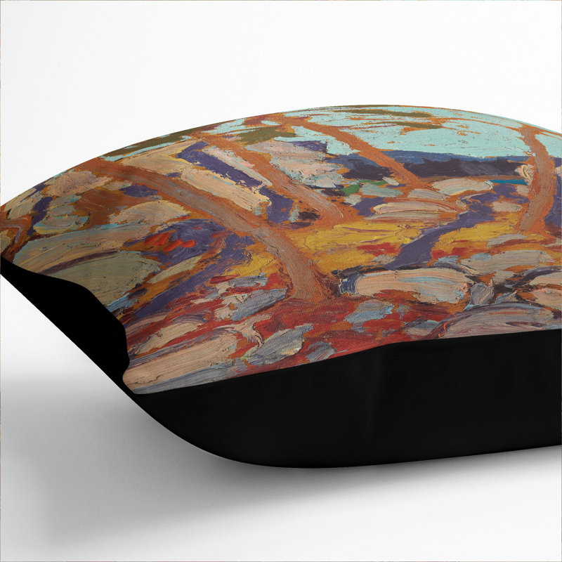 Square Cushion, 55cm H x 55cm W x 20cm D, Black