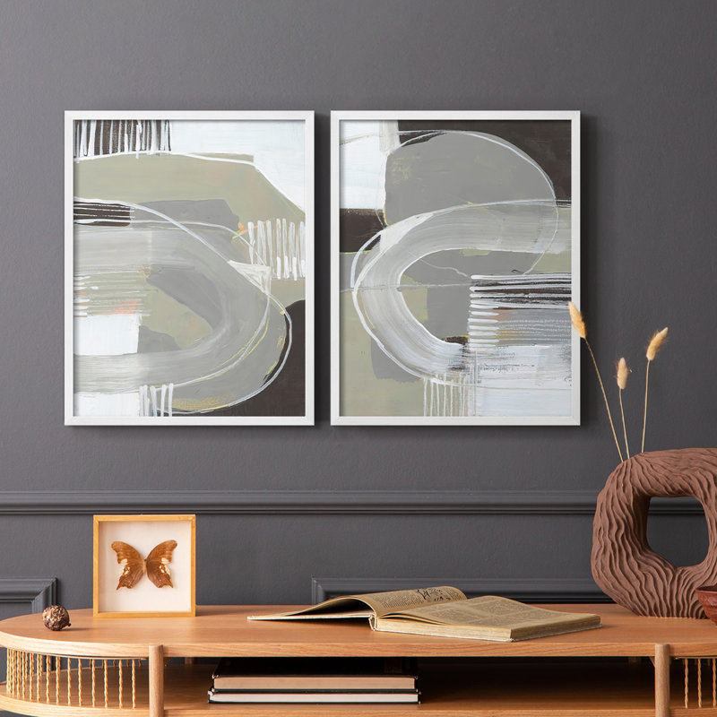 «Arching Neutrals I», reproduction encadrée de qualité supérieure - prête à être accrochée - aucun clou requis - aucun clou requis