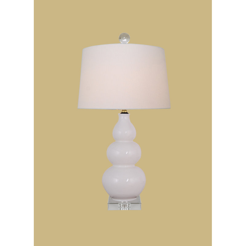 Malaysia Porcelain Table Lamp, White