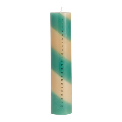 Christmas Calendar Unscented Pillar Candle