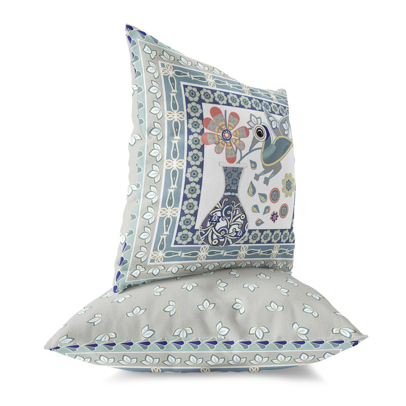 Housse et insert de coussin décoratif en polyester, French - vert, 16 po x 16 po