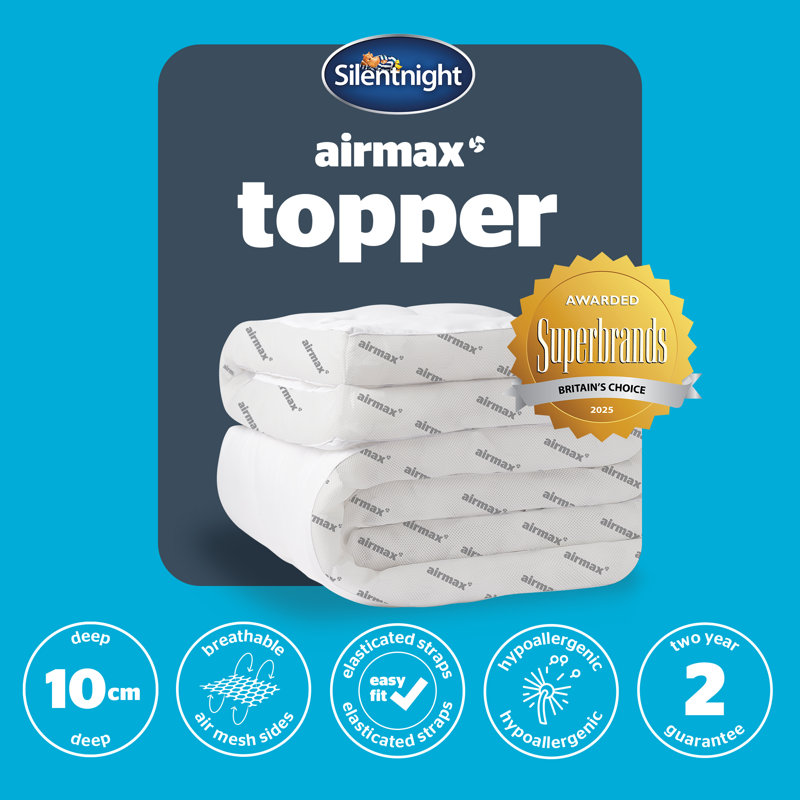 Silentnight Airmax 1000 Breathable Mattress Topper, Super King (6')