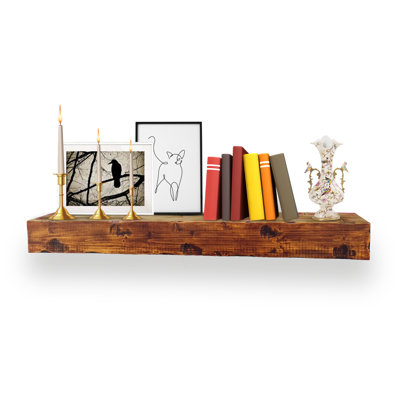 60" Rustic Fireplace Mantel Shelf