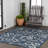 Maribel Traditional Classic All-Over Scroll Navy/Cream Indoor/Outdoor Rug-1019235293