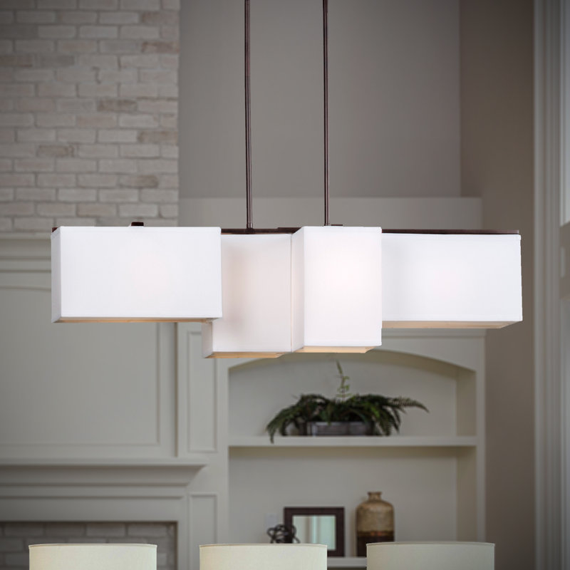 Luminaire suspendu pour îlot de cuisine 4 lumières Moton