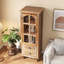 Armoire de rangement en bois rustique avec porte découpée et 2 tiroirs-129203405