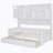 Twin Size Wooden Daybed With 2 Drawers, and All-in-One Cabinet and Shelf, White-751676560-751676561