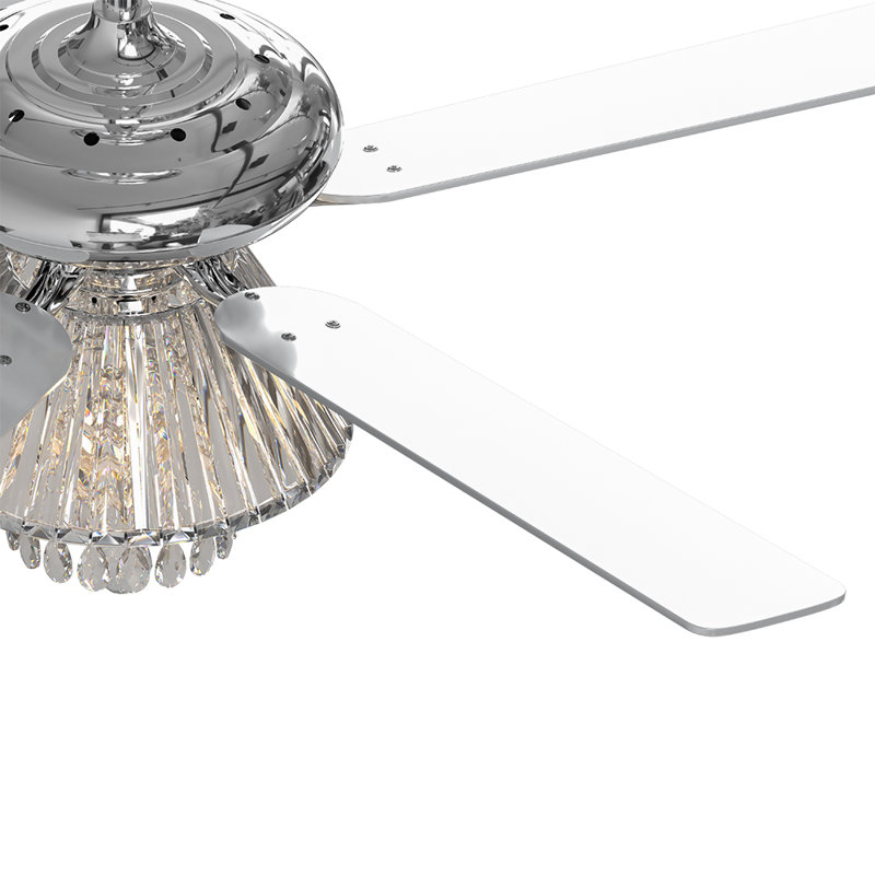 5-Blade Crystal Ceiling Fan Chandelier