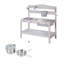 Outdoor Mud Kitchen - Massive Wood - Grey