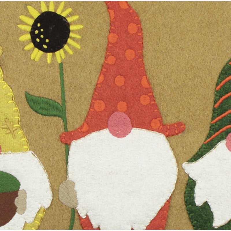  Coussin décoratif en feutre de laine dorée