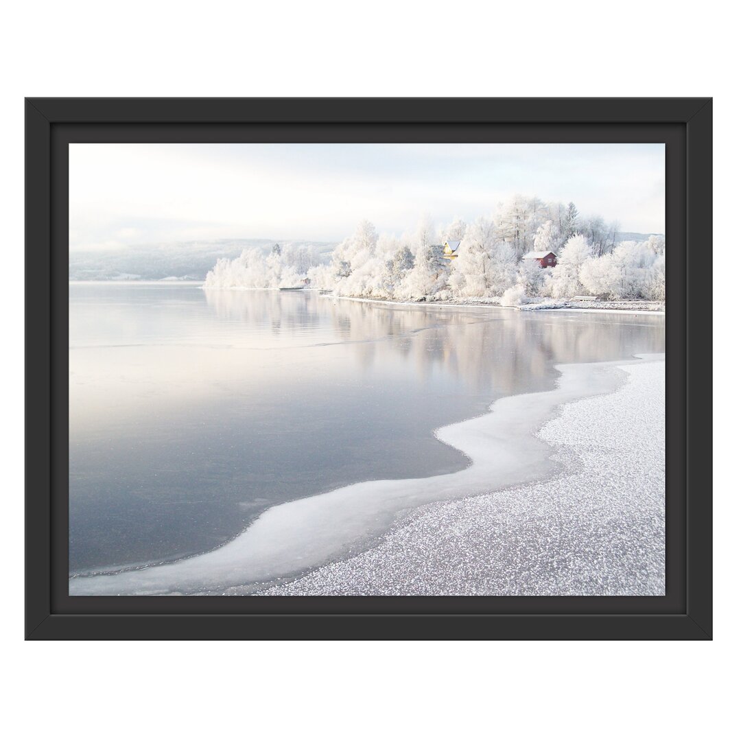 Gerahmtes Wandbild Atemberaubende Winterlandschaft