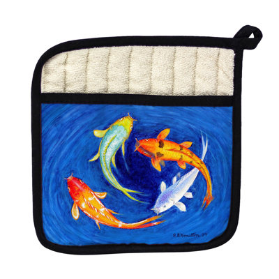 Cuisinier poignée koi à tourbillons betsy drake interiors