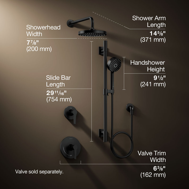 Awaken Tub & Shower Faucet, Matte Black