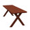  Table de salle à manger Spruce Crossleg, 4 pieds, teinture séquoia