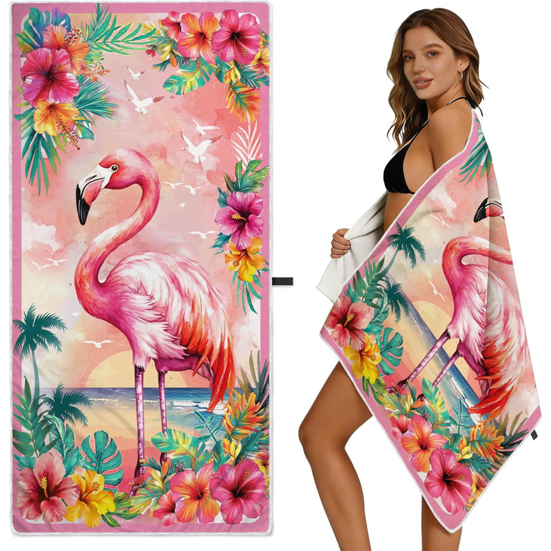 Serviettes de bain surdimensionnées roses pour plage 30 "x 63"