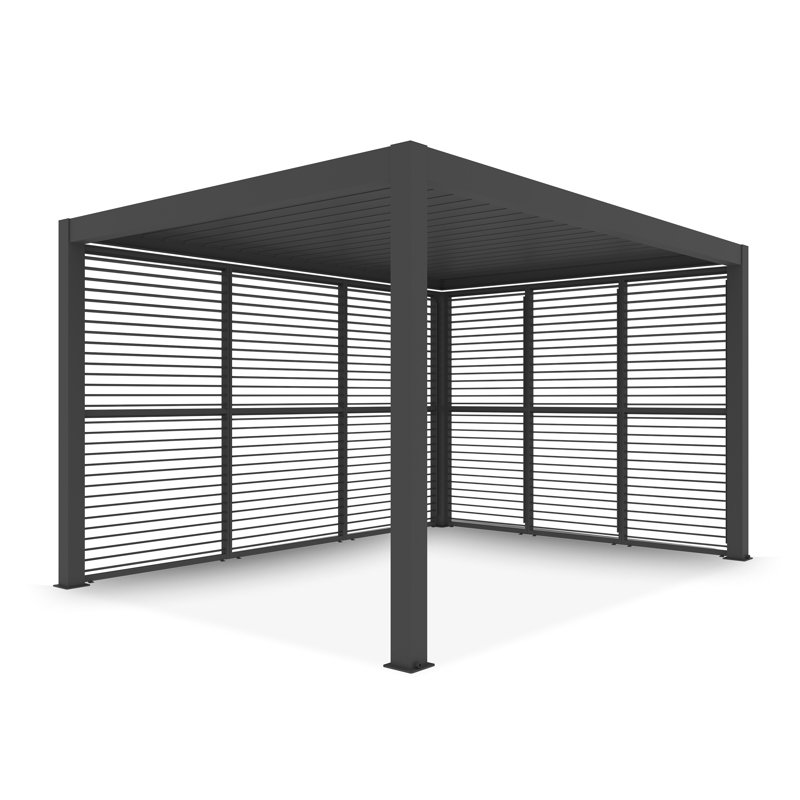 Panneau mural d'intimité en aluminium pour pergola, H 84 po x l 35 po x P 3 po