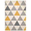 Zhora Tufted Ochre Grey Geometric Rug-34475801