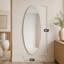 Miroir mural ovale sans cadre 65 po x 21 po avec verre argenté sans cuivre et fixation flexible