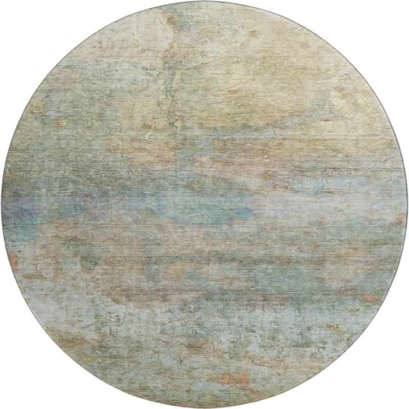Tapis abstrait lavable à la machine de qualité supérieure Mayfield AMF2100, Blé, 1 pi 8 po x 2 pi 6 po