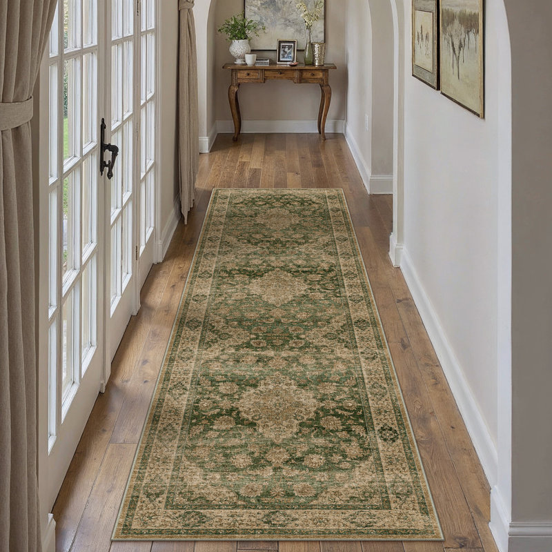 Kimbolton Oriental Machine Washable Area Rug For Living Room With Non-Slip Backing, Rectangle 8' x 10'