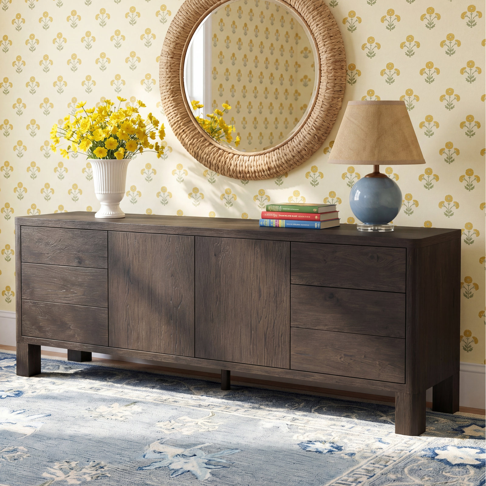 Weymouth Oak TV Stand, Black