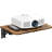 Projector Shelf For Wall, Foldable Floating Tv Shelf, Wall Mount Dvd Shelf With Heavy-duty Brackets Under Tv For Cable Box, Games Console, 16.5 X 11 Inches, Rustic Brown