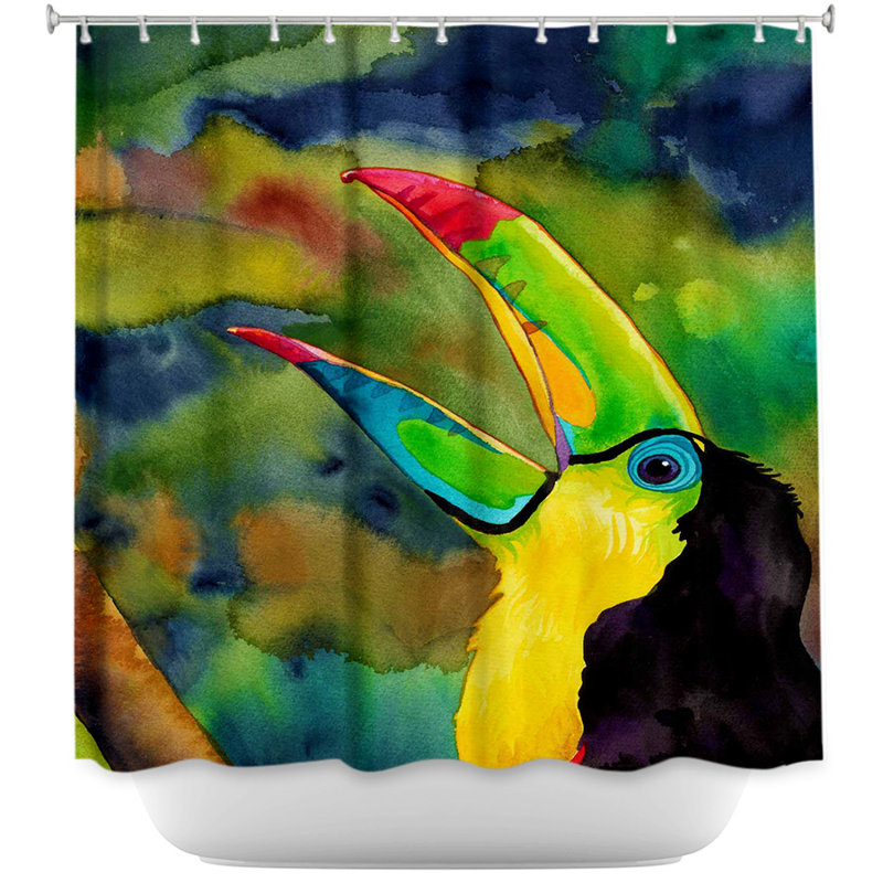 Rideau de douche simple toucan