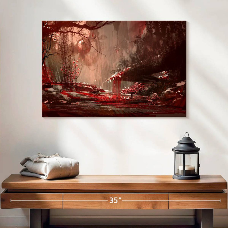 Kelan Blood Red Forest, 16" H x 24" W