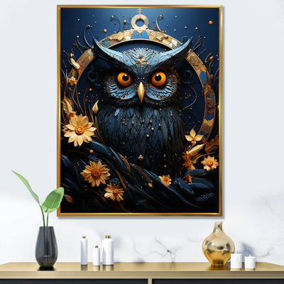 «Noir Watcher Owl At Twilight II», reproduction sur toile