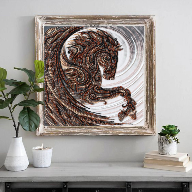  Bead Embroidery Kit - Black Pegasus