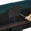 Lit plateforme tapissier touffeté-500601656