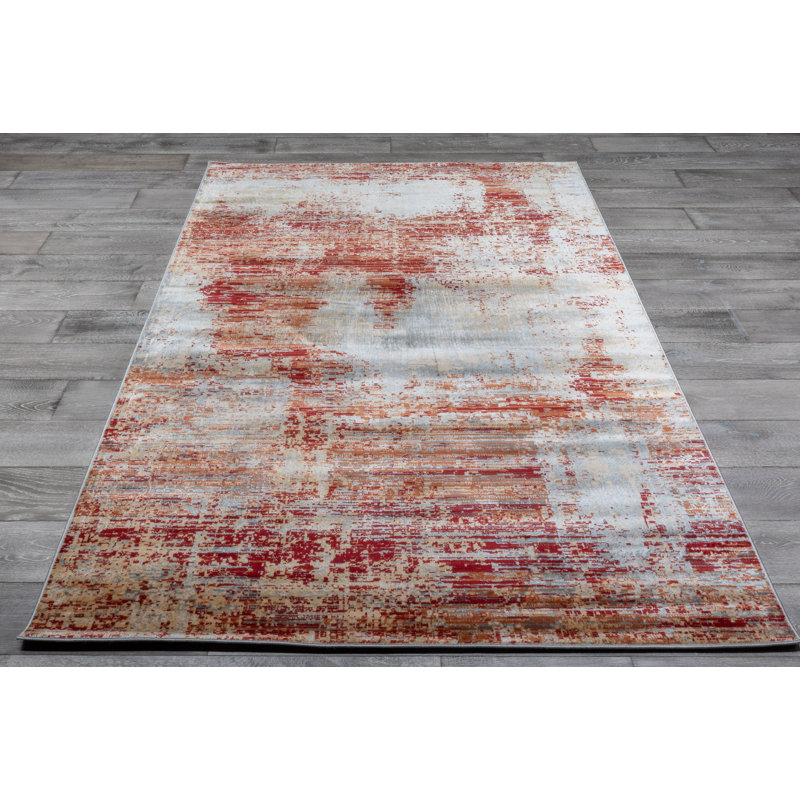 Abstract Indoor Rug, Rectangle 7'8" x 11'