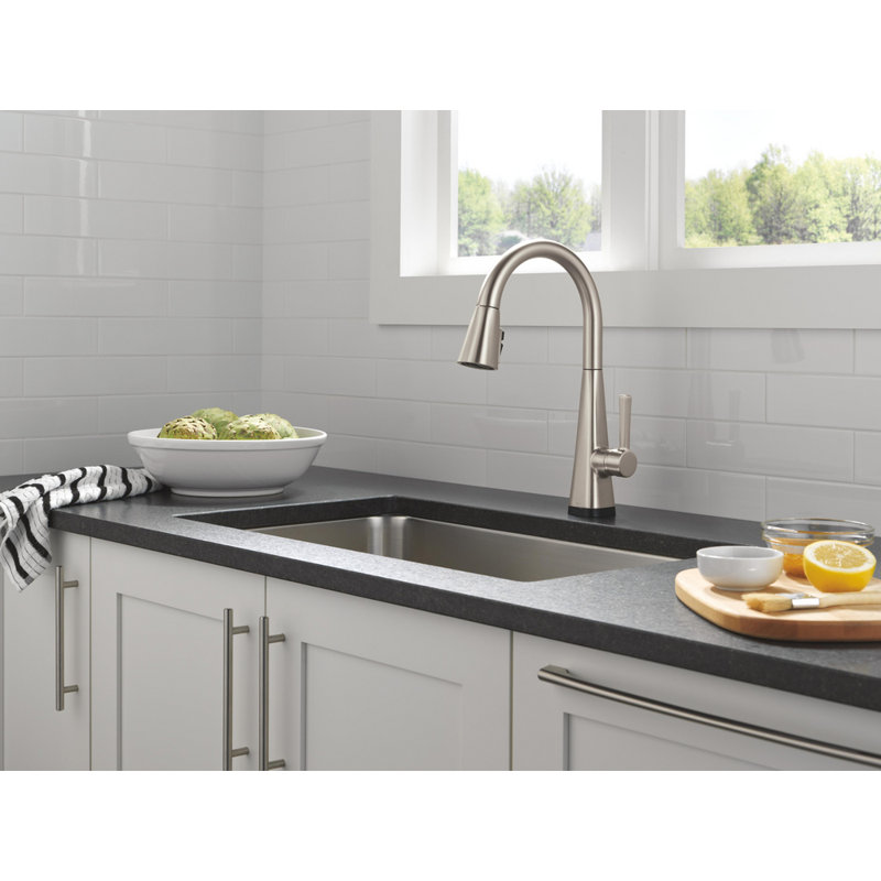 Lenta Touch2O Kitchen Faucet with Touchless Technology, Spotshield Stainless
