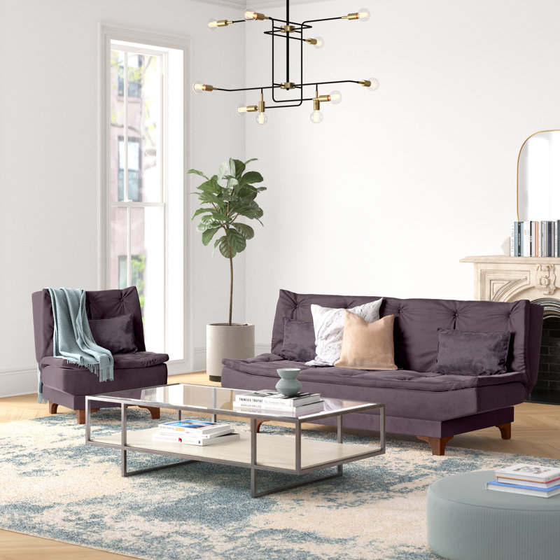 Masonville 2 - Piece Living Room Set, Anthracite 100% Fabric