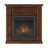 38 in. Dual Fuel Walnut Vent Free Fireplace System 26,000 BTU