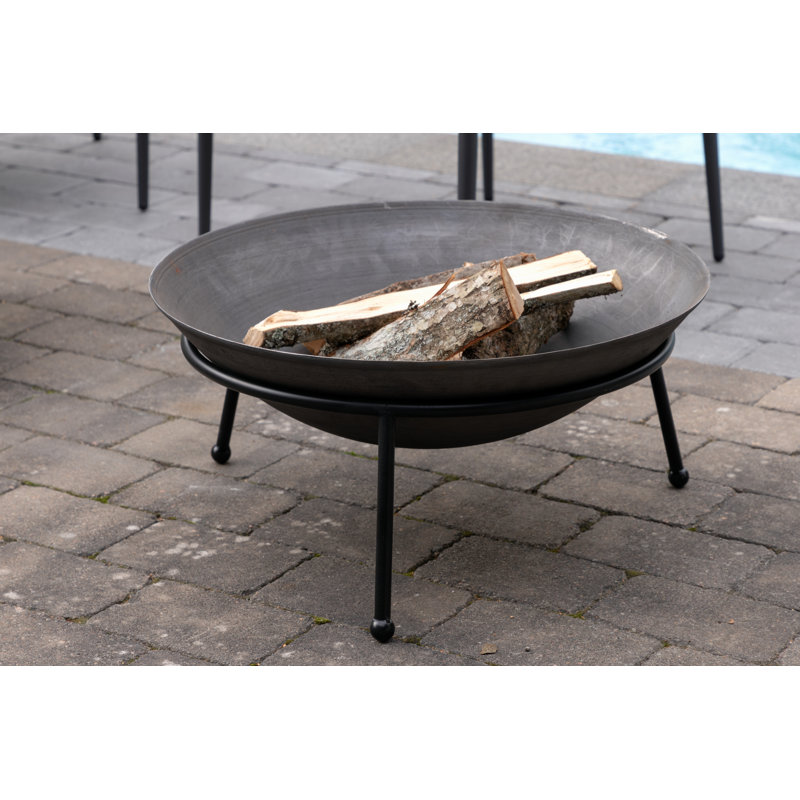 Guccione Round Steel Wood Burning Smokeless Outdoor Fireplace