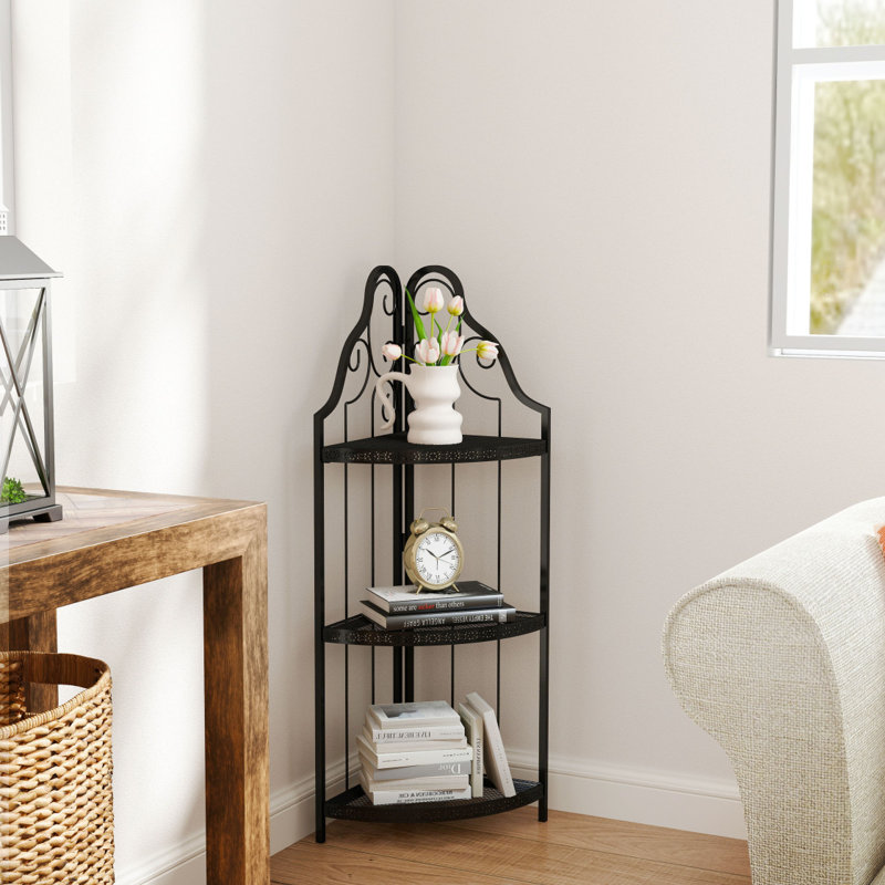 Versatile 3-Tier Corner Open Shelf For Home Office Kitchen And Small Spaces