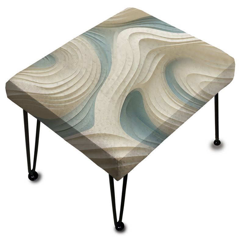 Sculptural Simplicity - Abstract Rectangle Ottoman