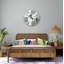 Horloge murale en verre trempé en marbre, art mural rond moderne, décoration intérieure, cuisine élégante, horloge de salon, horloge murale silencieuse-448333422-448333419