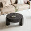 Table basse ronde avec rangement caché et placage de parquet-1385313420