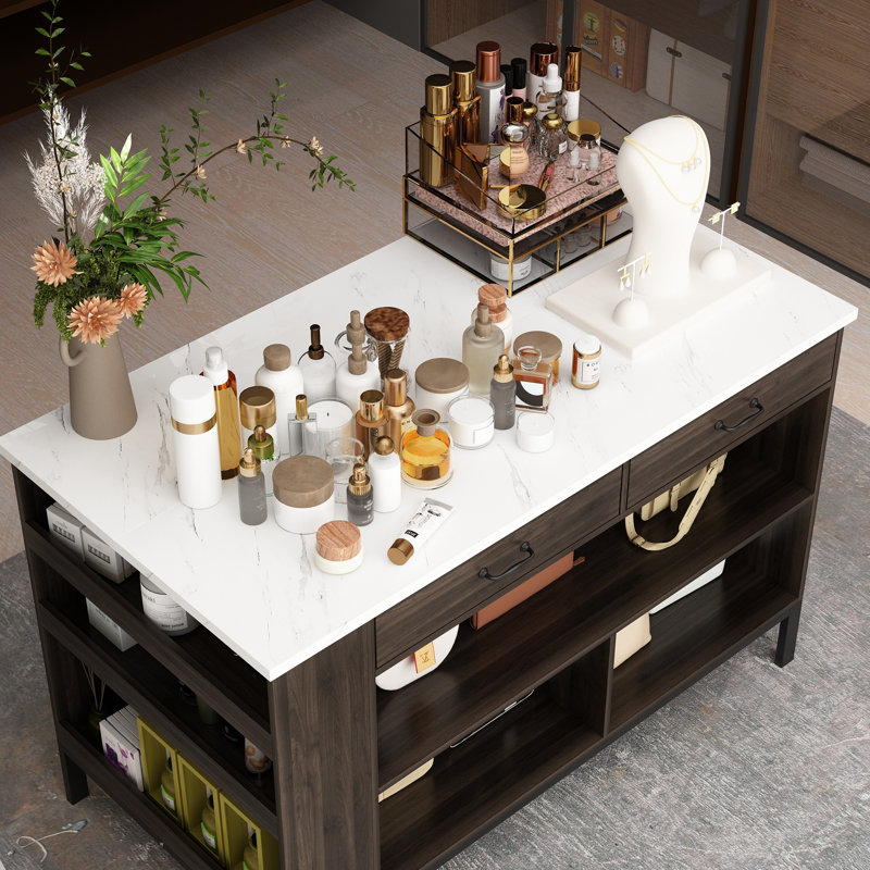 Table de coiffeuse 2 tiroirs Cree