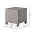Table d'appoint - Table d'appoint en forme de cube de 18,04 po, pe et fer noir, élégante et sans assemblage 18 po x 18 po x 18 po, avec assemblage avant-gardiste-124548177-124548182