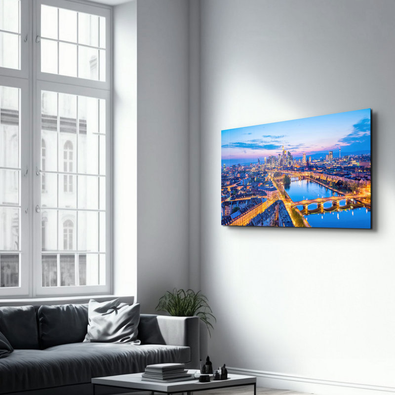 Élégante peinture murale en verre trempé de 13,8 po x 21,7 po | 100% verre trempé, épaisseur: 0,16 pouce | Imprimé UV pour des couleurs éclatantes | Parfait pour la décoration intérieure, le salon et les espaces de bureau